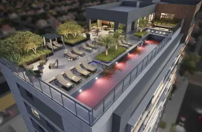 Apartamento studio 29,31m², 01 dormitório e 01 banheiro; (fotos ilustrativas, entrega prevista para fevereiro/2026).  condomínio com portaria