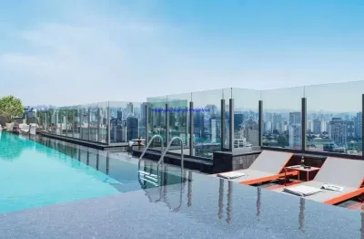 Apartamento studio 24,86m², 01 dormitório e 01 banheiro;(fotos ilustrativas).  condomínio com portaria, segurança, piscina, academia