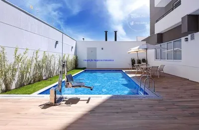 Apartamento studio 37,43m², 02 dormitórios e 01 banheiro; (fotos ilustrativas).  condomínio com segurança e portaria, piscina