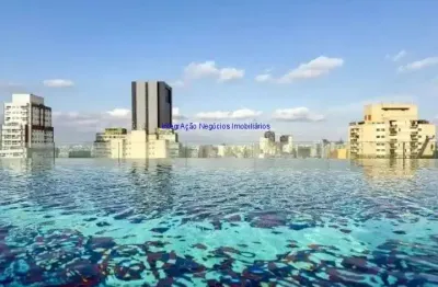 Apartamento studio 35m²,  01 dormitório e 01 banheiro.  condomínio com portaria, segurança, academia, piscina e salão de festas.  excelente