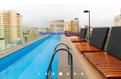 Apartamento studio 30m², 01 dormitório e 01 banheiro.  condomínio com portaria, segurança , piscina e academia.  excelente localização