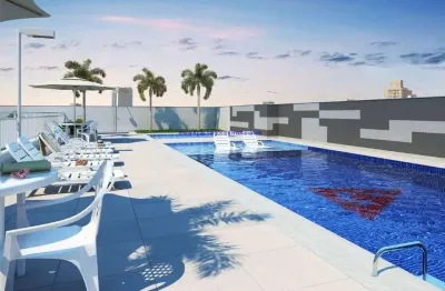 Apartamento 45,60m², 02 dormitórios e 01 banheiro; (fotos ilustrativas).  condomínio com portaria, academia, piscina, salão de festas.  excelente