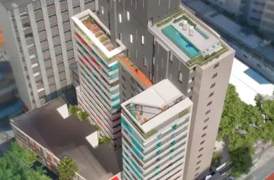 Apartamento studio 17m², 01 dormitório e 01 banheiro; (fotos ilustrativas, entrega prevista para maio/2026).  condomínio com segurança, portaria