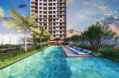 Apartamento 42m², 01 dormitório (sendo suíte) e 02 banheiros; (fotos ilustrativas entrega prevista para  setembro/2028).