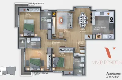 Apartamento 3 quartos sendo 3 suítes para venda no bairro centro em gramado
