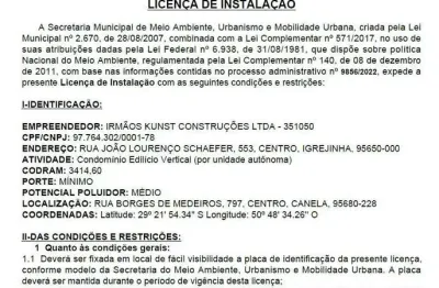 Apartamento 3 quartos sendo 1 suíte para venda no bairro centro  em canela