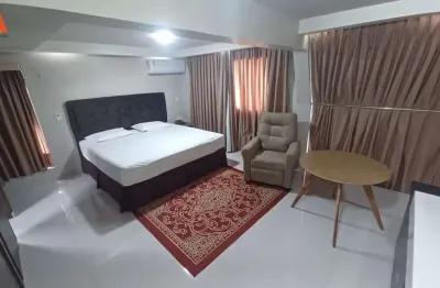 Apartamento mobiliado de 1 quarto estilo loft no bairro de batista campos! Área privativa de 37m² - 1° andar. 01 vaga de garagem. Nascente.