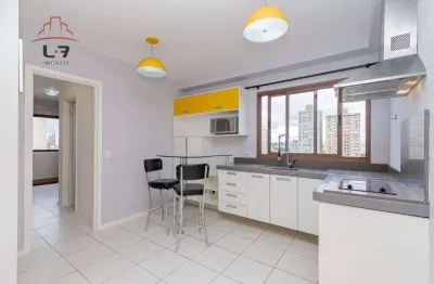 Apartamento com 1 quarto para alugar, 32 m² por r$ 2.200/mês - centro - curitiba/pr
