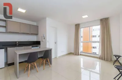 Apartamento com 1 quarto para alugar, 26 m² por r$ 1.950/mês - juvevê - curitiba/pr