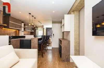 Apartamento com 1 quarto para alugar, 33 m² por r$ 2.800/mês - mercês - curitiba/pr