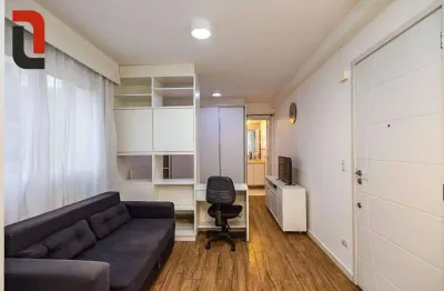 Studio com 1 quarto para alugar, 29 m² por r$ 1.800/mês - mercês - curitiba/pr