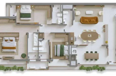 Edifício alta - apartamento 3 suítes, sacada com churrasqueira e 2 vagas no mercês