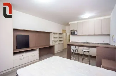 Apartamento com 1 quarto para alugar, 30 m² por r$ 1.800/mês - centro cívico - curitiba/pr