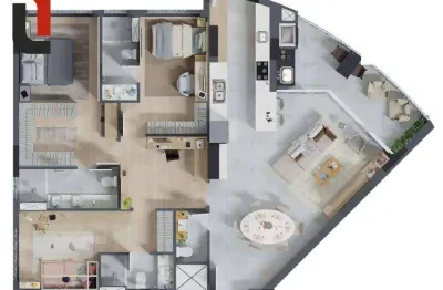 Grand solare - apto 147 m² 3 suítes, sacada c/ churrasqueira e 2 vagas no jd botânico