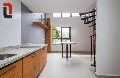 Apartamento para alugar, 35 m² por r$ 3.700/mês - portão - curitiba/pr