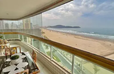 Frente ao mar 173,00 úteis com 3 suítes, muito conforto e lazer completo