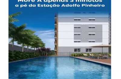 Apartamento com 41m² - 2 dormitórios e varanda. 3 min. a pé da estação adolfo pinheiro
