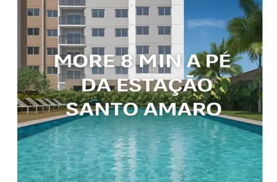 Apartamento com 27m² - 1 dormitório e varanda. 8 min a pé da estação santo amaro