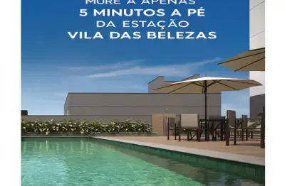 Apartamento com 34 a 37m²,  2 dormitórios e varanda. 900 m. da estação vila das belezas