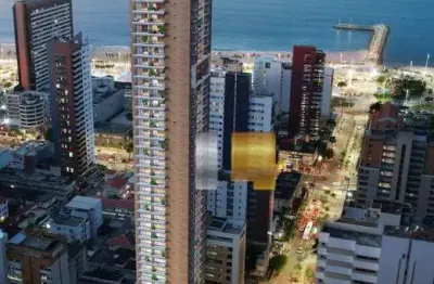 Apartamento com 1 dormitório à venda, 40 m² por r$ 840.000,00 - meireles - fortaleza/ce