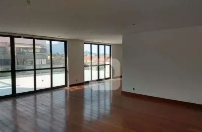 Recreio bandeirantes cobertura única linear 229m² 4 suítes 2ª quadra praia posto 9 4 vagas