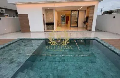 Casa térrea de alto padrão nova - arquitetura, tecnologia e conforto em um só projeto.