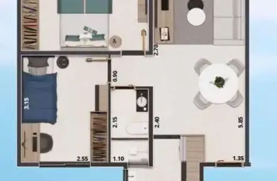 Apartamento com 2 quartos à venda na rua martins barbosa, benfica, juiz de fora, 45 m2 por r$ 209.000
