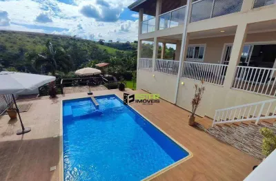 Chácara com 6 dormitórios à venda, 1000 m² por r$ 3.000.000 - rio abaixo - atibaia/sp