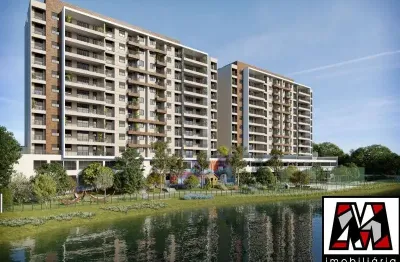 Apartamento com linda vista e lazer bellacqua residencial, com 02 vagas de garagem.