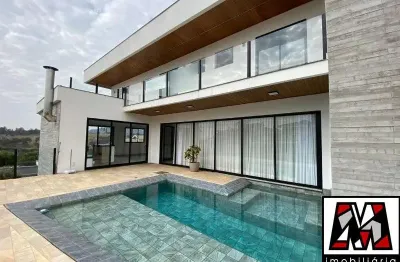 Casa de alto padrão a venda em condomínio fechado em jundiaí, reserva das serra