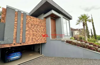 Casa moderna e exclusiva com 3 suítes e salão de jogos à venda, 453 m² por r$ 5.700.000 - jardim maison du parc - indaiatuba/sp