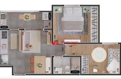 OPORTUNIDADE! Apartamento com 2 dormitórios à venda, 56 m² por R$ 335.000 - Harmonia Residencial - Indaiatuba/SP