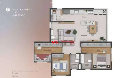 Apartamento com 3 dormitórios sendo 1 suíte  à venda, 86 m² por R$ 1.100.000 - Atmosphera Congesa - Indaiatuba/SP