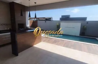 Sobrado à venda, 4 suítes, planejados, piscina, condomínio terra magna, indaiatuba.
