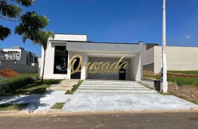 Casa térrea nova, à venda, 3 suítes, planejados, piscina, condomínio piemonte, indaiatuba.