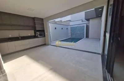 Casa térrea nova, à venda, 3 suítes, planejados, piscina, condomínio milano, indaiatuba.