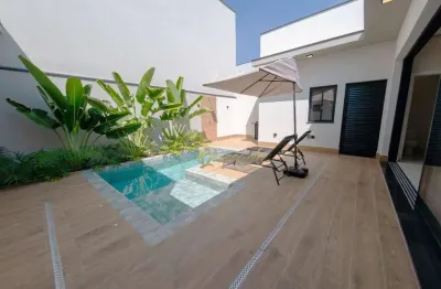 Casa nova à venda, 3 suítes, piscina, planejados, condomínio gran reserve, indaiatuba.