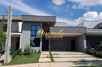 Casa térrea nova, à venda, 3 suítes, planejados, condomínio jardins di roma, indaiatuba.