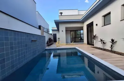 Casa térrea nova, à venda, 3 suítes, planejados, piscina, condomínio piemonte, indaiatuba.