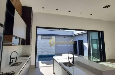 Casa nova à venda, 3 suítes, piscina, planejados, condomínio gran reserve, indaiatuba.