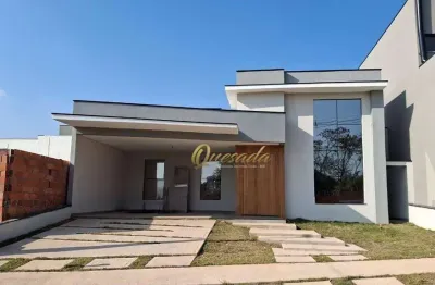 Casa térrea nova, à venda, 3 suítes, planejados, piscina, condomínio gran reserve, indaiatuba.