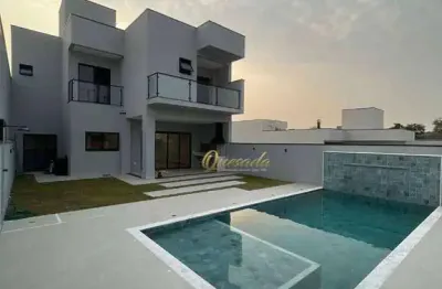 Sobrado novo, à venda, 3 suítes, piscina, condomínio evidências, indaiatuba.