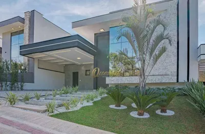 Casa térrea nova à venda, 3 suítes, planejados, piscina, escritório, condomínio london park, indaiatuba.