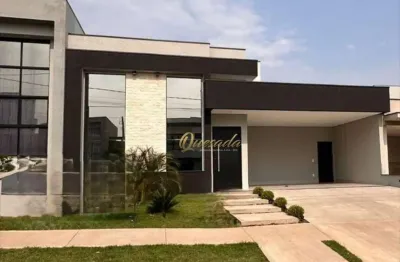 Casa térrea nova, à venda, 3 suítes, escritório, planejados, piscina, residencial milano, indaiatuba.