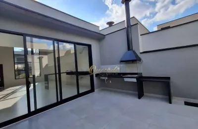 Casa térrea nova à venda, 3 suítes, planejados, condomínio jardins di roma, indaiatuba.