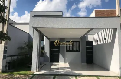 Casa térrea nova, à venda, 3 dormitórios, suíte, planejados, condomínio, park real, indaiatuba.