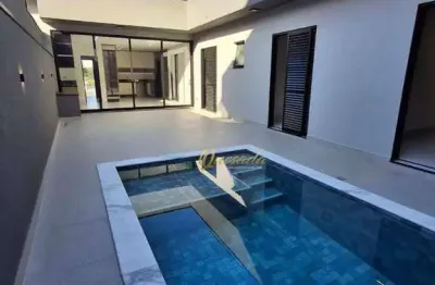 Casa à venda, 3 suítes, planejados, piscina, escritório, condomínio piemonte, indaiatuba.