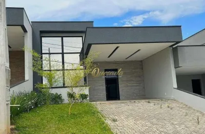 Casa térrea nova à venda, 3 suítes, quintal, condomínio gran reserve, indaiatuba.