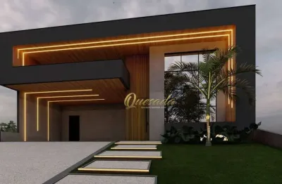 Casa térrea em construção, à venda, 3 suítes, piscina, condomínio evidências, indaiatuba.