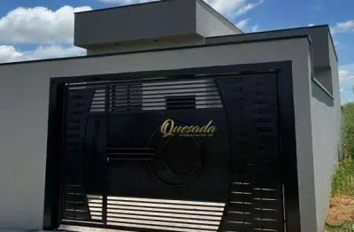 Casa térrea nova, à venda, 2 quarto, 1 suíte, área gourmet, jardim bom sucesso, indaiatuba.